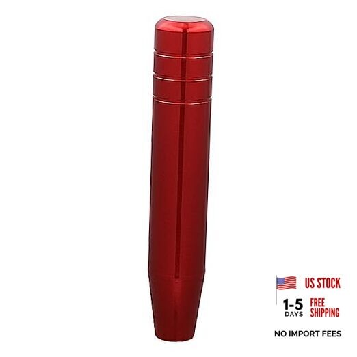 Red Aluminum Alloy Shift Knob with Long Shift Knob, Polished Metal Handle Stick