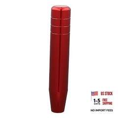Red Aluminum Alloy Shift Knob with Long Shift Knob, Polished Metal Handle Stick