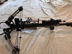CenterPoint Sniper Elite 370 Whisper Crossbow Package Camo w/ Scope Quiver Bol