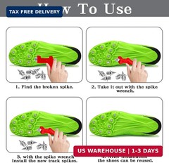 95Pcs 1/4 Inch Track Spikes, Stainless Steel Track and Cross Country Spikes with