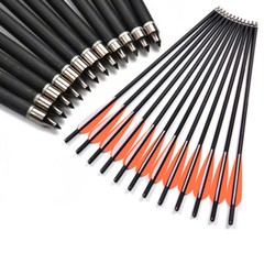 12X Camo Crossbow Bolts 20″ Carbon Arrows 4-Inch Vanes Archery Hunting