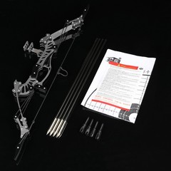 16″ Pocket Bow Mini Compound Bow Kit Archery Gift Arrow Target Shooting Hunting