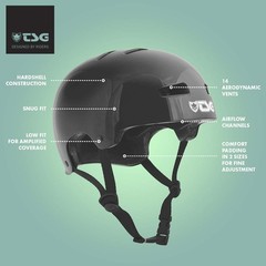 TSG – Evolution Skate Bike Helmet – L/XL, Graphic Design – White Board-Cast