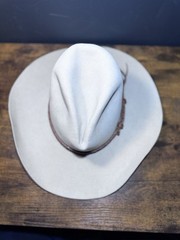 Stetson Silver Belly Gus Western Cowboy Hat 4X Beaver 7 3/8 VINTAGE Made In USA