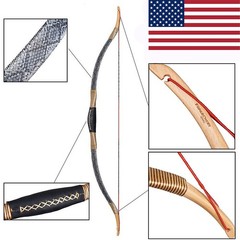 45″ Traditional Turkish Recurve Bow Archery 30-50LBS Longbow Horse Bow Hunting