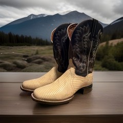 Dan Post Boots Men’s Cowboy Boots. Sand Teju Lizard. Size 11D