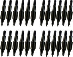 24 Pcs Steel 100 Grain Archery Arrow Field Points Field Tips – Practice Target &