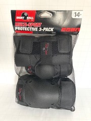 *NEW* Eight Ball Multi Sport Pad Set 3-Pack Knee Elbow Wrist Protection 14+