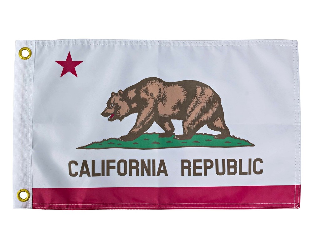 California Flag 12×18 Inches – Perfect for UTV ATV SxS Boats – Attach to Whips