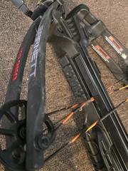 Barnett XP350 Bow Hunting Crossbow w/ Lighted Green & Red Scope – Works!