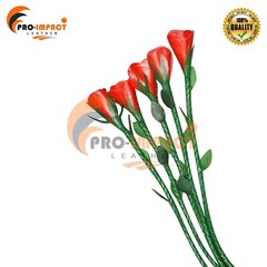18 Inches Handle 18 Inches Tails Real Leather (Cat-O-Nine Red Rose Exotic Color