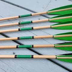 Half Dz 11/32 Cedar Arrows 31″ RW Fletch 5″ 30-40# With 125gn Field Points