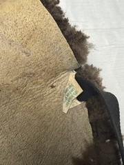Vintage 100% Wool On Merino Western Sheepskin Saddle Seat Cover Cowboy
