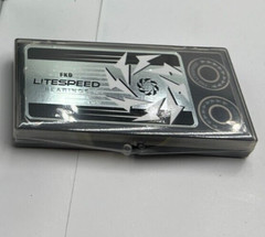 (QTY 2) FKD Litespeed Black/Silver Skateboard Bearing Lightweight Precision