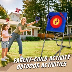 Axe Throwing Game for Backyard, Axe Throwing Target Set with 20 Throwing Axes Ou