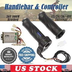 Twist Throttle Grip Handlebar & 36V 800W Brushed Controller For ATV E-Bike Razor