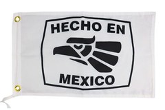 Hecho en Mexico White Flag 12×18 Inches – Perfect for UTV ATV SxS Boats
