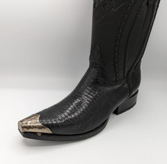 WESTERN COWBOY BOOT TIPS Pair – Silver Engraved Flat Tips CLR OXIDIZED GUN METAL