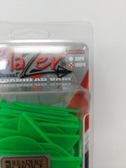 Bohning Archery Blazer 2 Inch Broadhead Vanes: (100 Pack) Neon Green: 10832NG2