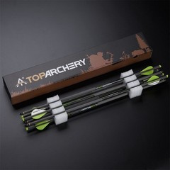 6/12pcs .006 20″ Pure Carbon Crossbow Bolts Arrows 385 Grain Archery Hunting USA