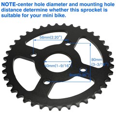 40/41/420 Chain 40T Tooth Mini Bike Sprocket 40mm Bore for Coleman BT200X CT200U