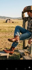 Dan Post Men’s Size 10.5 D Milwaukee Brown Leather Cowboy Boots Western DP2111