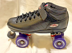 Riedell R3 Cayman Roller Skates Men’s Size 9 Black w/ Zen Sonar Wheels VGC