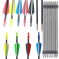 Outdoor 31″ Fiberglass Arrows 24PCS Archery Target Arrows Practice Shooting