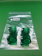 Pair of 2 Green Paintball Right Feed Elbows