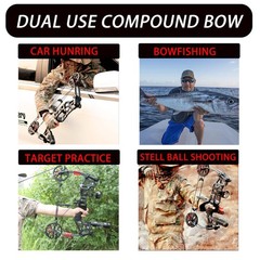 Compound Bow Kit, Dual-Purpose Compound Bow, Stell Ball Compound Bow, Draw We…