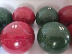 Vintage SportCraft Heritage Bocce Ball Set in Wooden Box