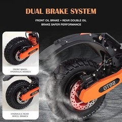 5600W 60V 27AH Foldable Electric Scooter Dual Motor 11in Off-Road Tire 50MPH0m