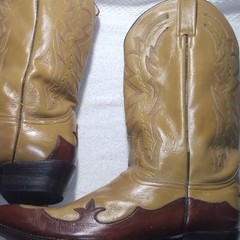 Dan Post DP 2147 J Men’s Western Boots 13 EW Leather Upper Brown Tan Mexico