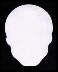 Black and White Skull Sticker 2.5 Inches x 2.5 Inches Skateboard Decals