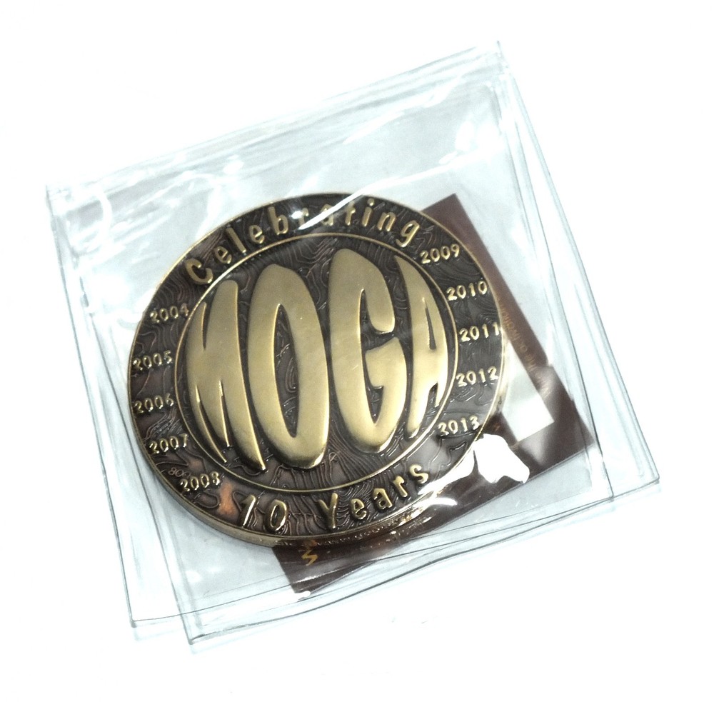 Geocaching Coin Trackable Souvenir MOGA 2013 10 Years Gold Coin Geocoin S109