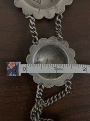 Amazing Vintage Sterling Silver Parade Face Chain w/Conchos for Headstall Bridle