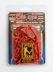 Bohning Blazer Vanes, Pack of 36, Red Tiger, 2″ (see photos: dark orange???) NEW