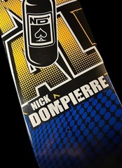 RARE SIGNED Nick Dompierre Nitrous Oxide NOS Real Skateboard Deck Vintage NEW