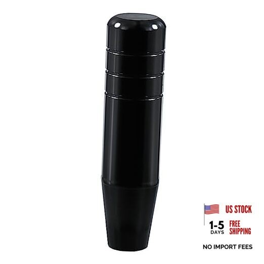 Black Aluminum Alloy Shift Knob with Long Shift Knob, Polished Metal Handle
