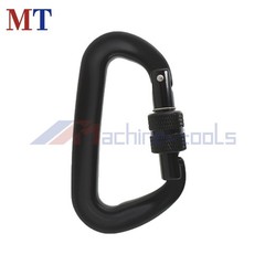 4 Pack Heavy Duty Aviation 12 KN D-Shaped Locking Carabiners Clip Aluminum