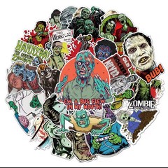 25 Piece Mix Lot 2” Zombie Stickers, Romero, DOTD, Decal, NOTLD FREE SHIPPING