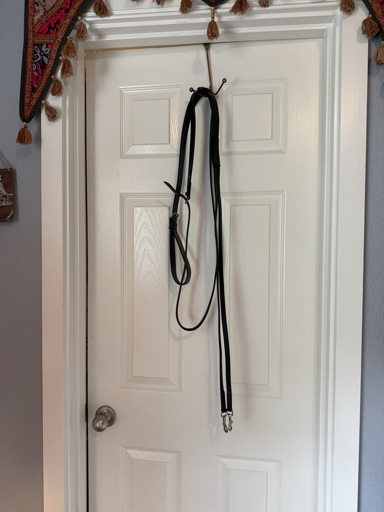 Leather German Martingale Full Size Black Leather