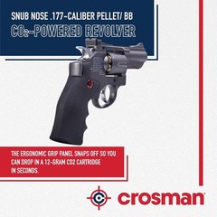 Crosman SNR357 .177 Cal Air Pistol CO2 BB Gun w/ 250 Pellets, 1500 BBs & 5 CO2