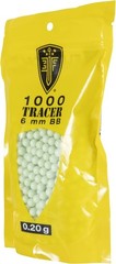 Tracer BBS Glow-in-The-Dark 6mm Airsoft BBS Ammo, 1000 Count