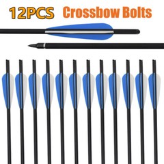 6/12Pcs 16″-22″ Crossbow Bolts Carbon Arrows For Outdoor Target Archery Hunting