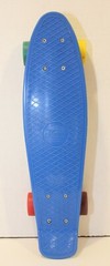 FRISKY Skateboard Mini Cruiser Penny Board Blue Multicolor Wheels