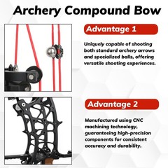 Archery Compound Bow Kit Hunting Bowfishing Target Practice 30-75lbs Adjustable