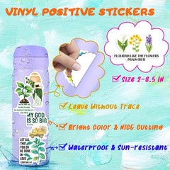 Bible Verse Stickers Jesus Inspirational Green Christian Stickers for Adults