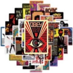 30Pcs Random Vintage Rock Band Poster Music Album Cover Waterproof Stickers