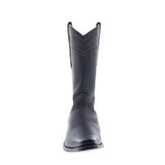 Los Altos Square Toe ELK Boot 735105 Mens Black Wide Cowboy Western Boots